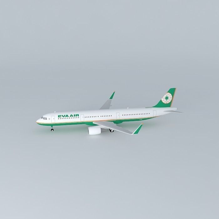 Eva Air Airbus A321 211 New Livery 2014  Free 3D model_2