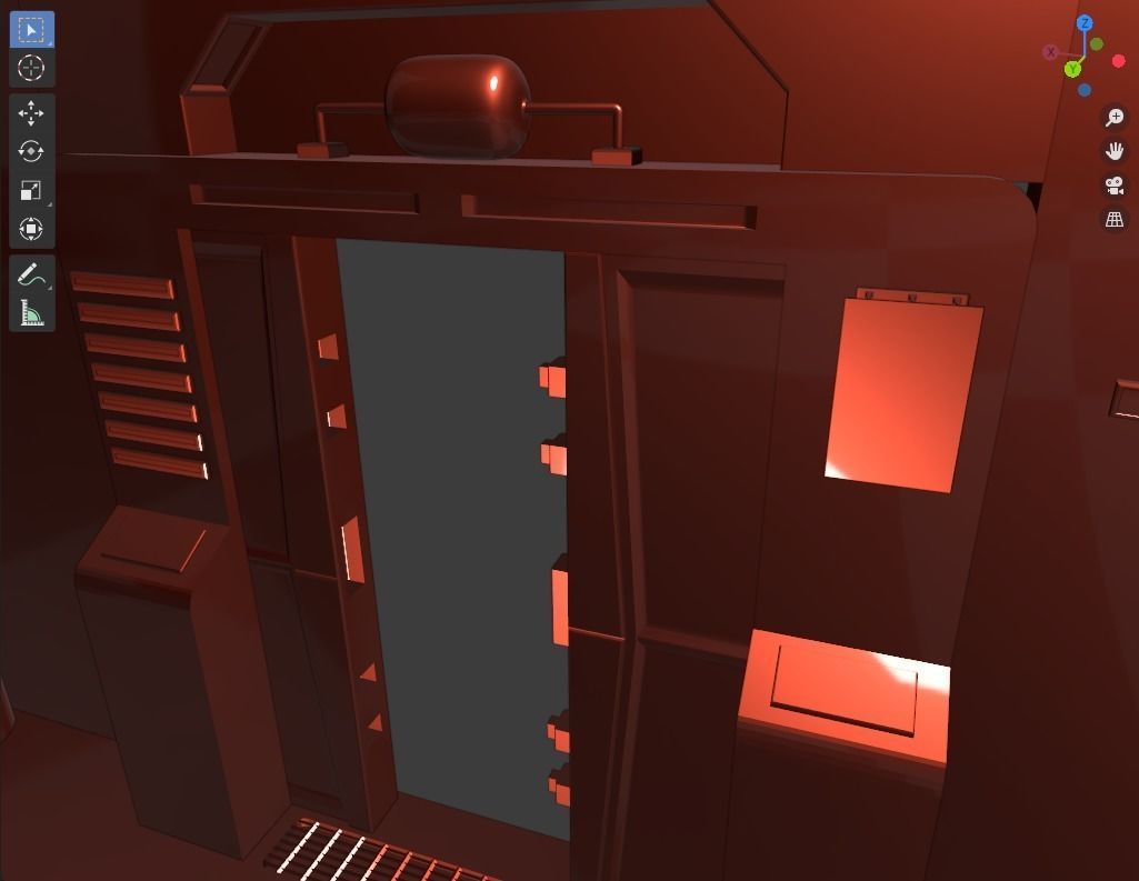Spaceship interior 3D model_10