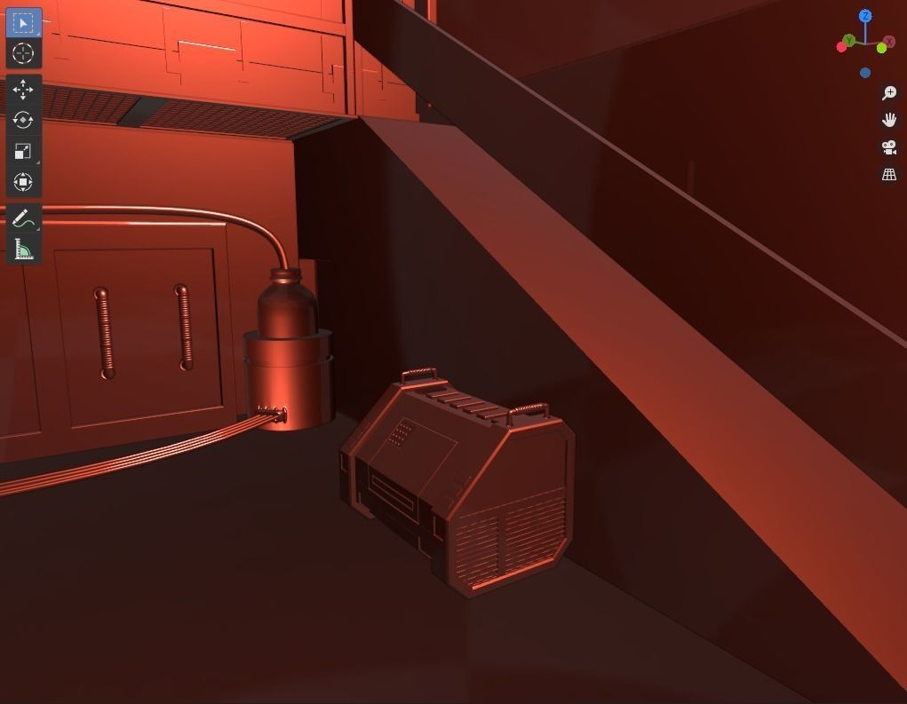 Spaceship interior 3D model_13