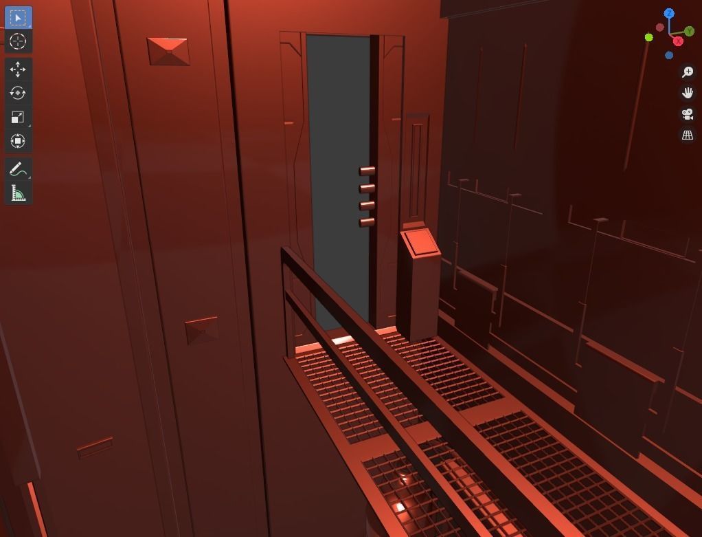Spaceship interior 3D model_12