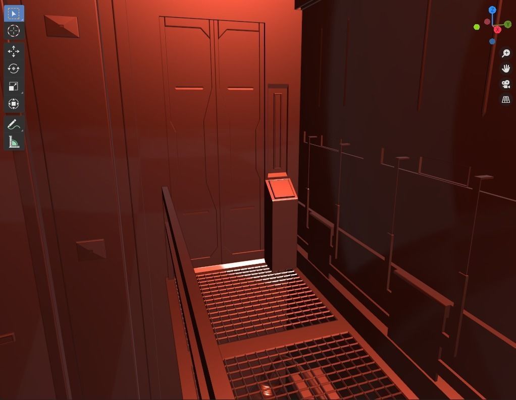 Spaceship interior 3D model_11