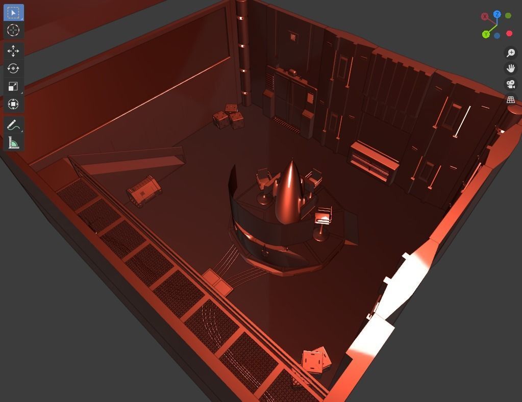 Spaceship interior 3D model_4