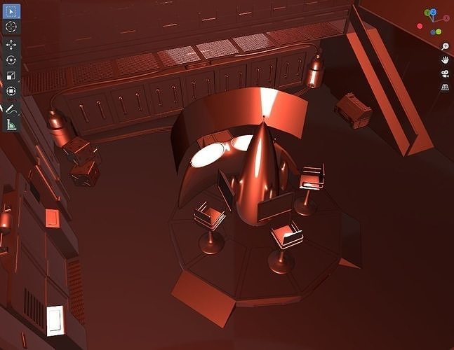 Spaceship interior 3D model