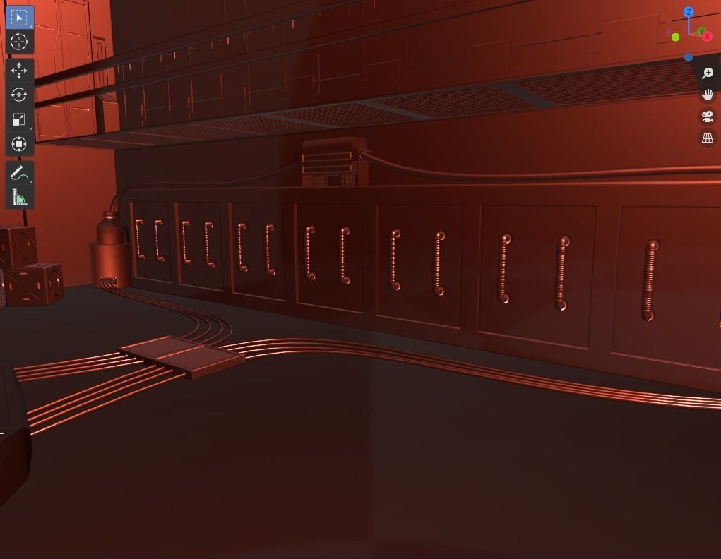 Spaceship interior 3D model_15