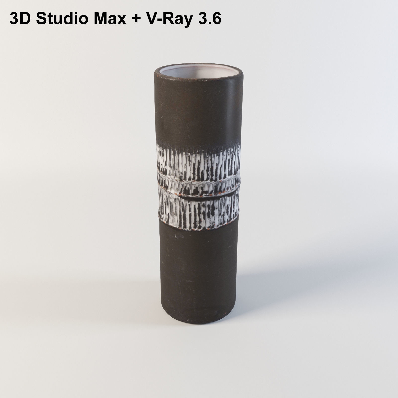 Ceramic Vintage Flower Vase 3d Scan 3D model_1