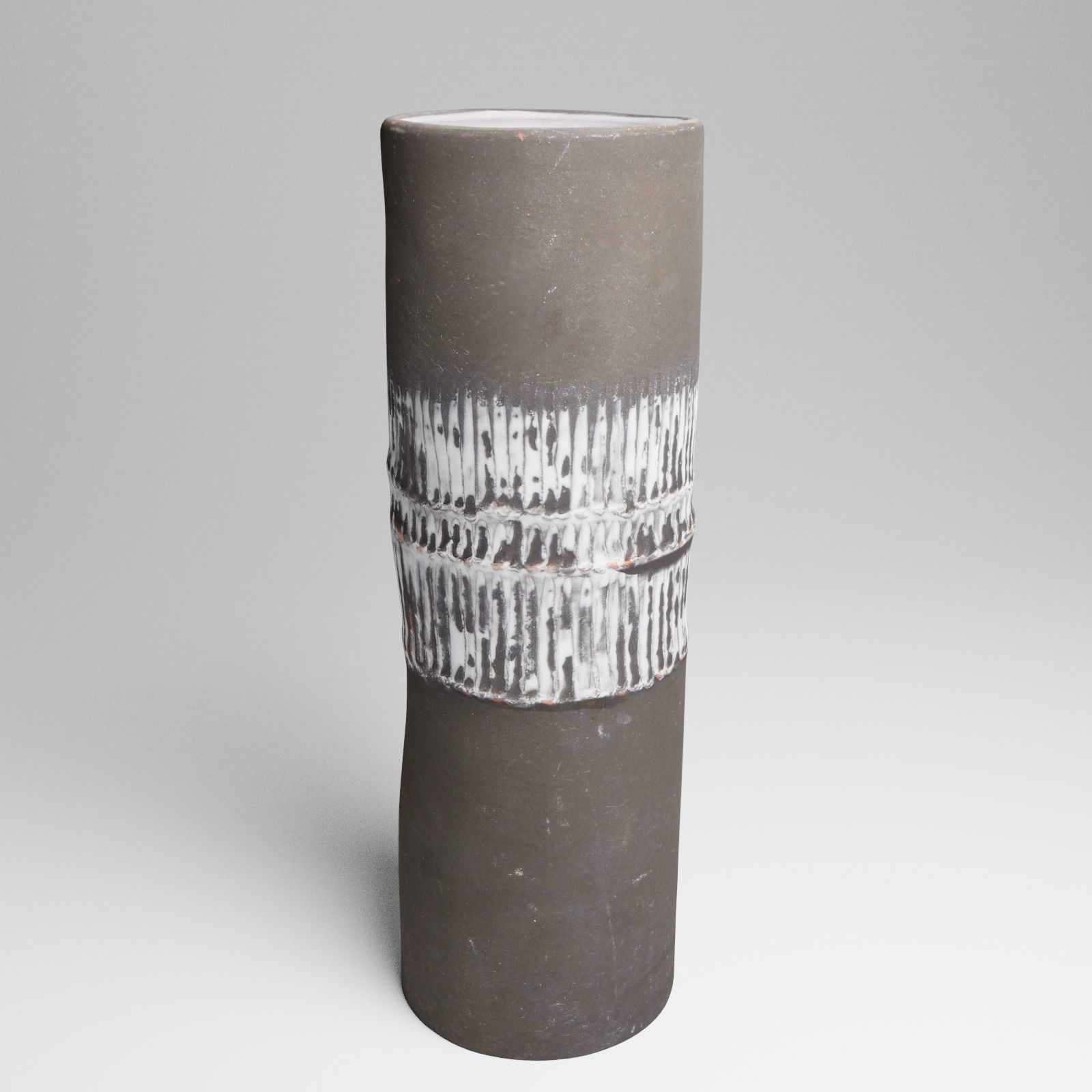 Ceramic Vintage Flower Vase 3d Scan 3D model_7