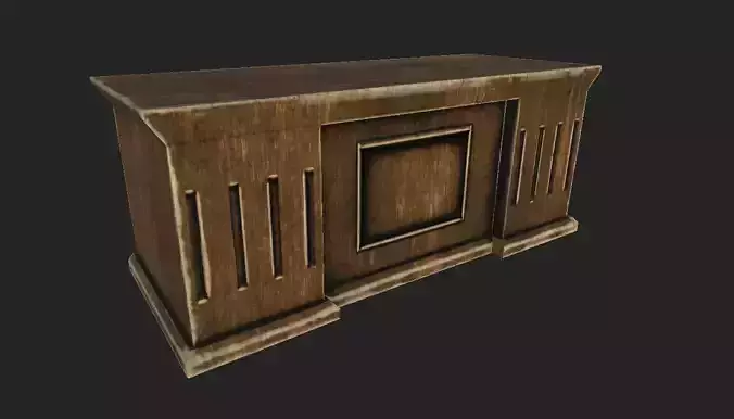 Wooden Table Brown Pbr