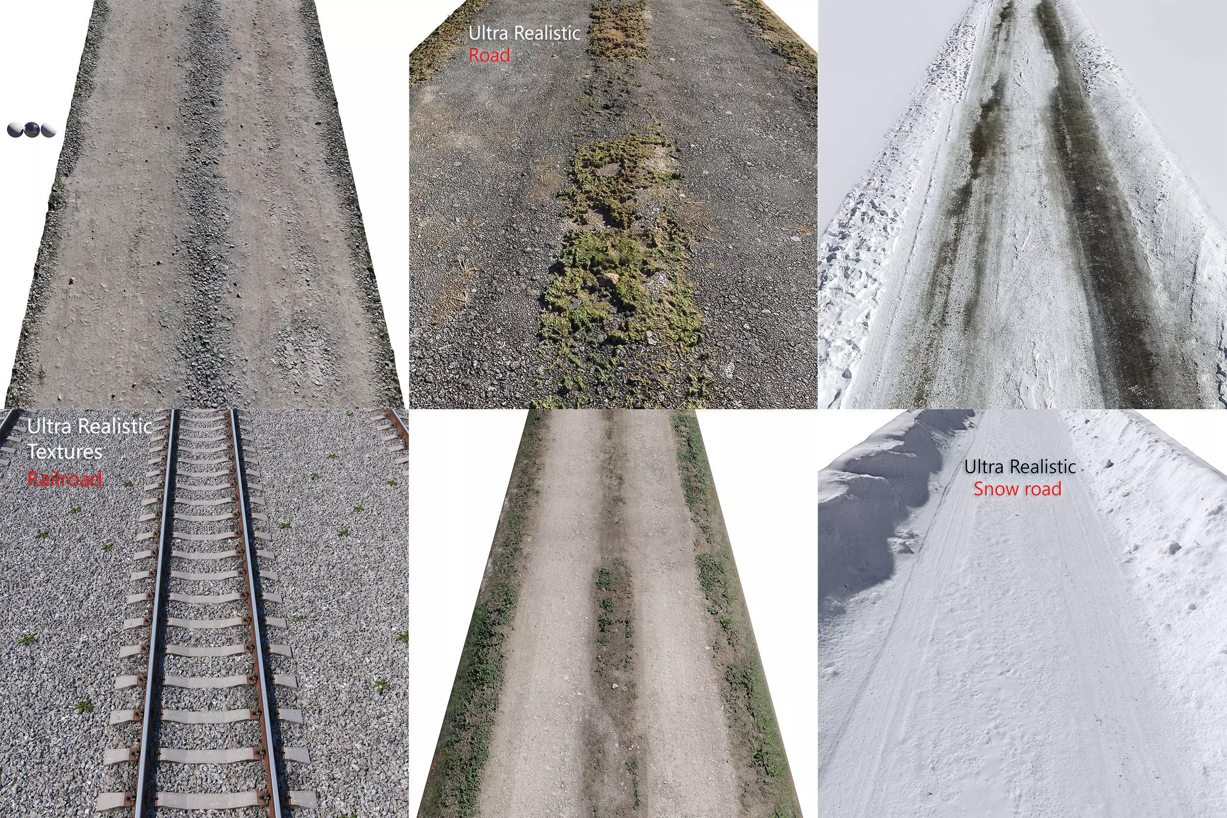Road collection railroad track with snow _0