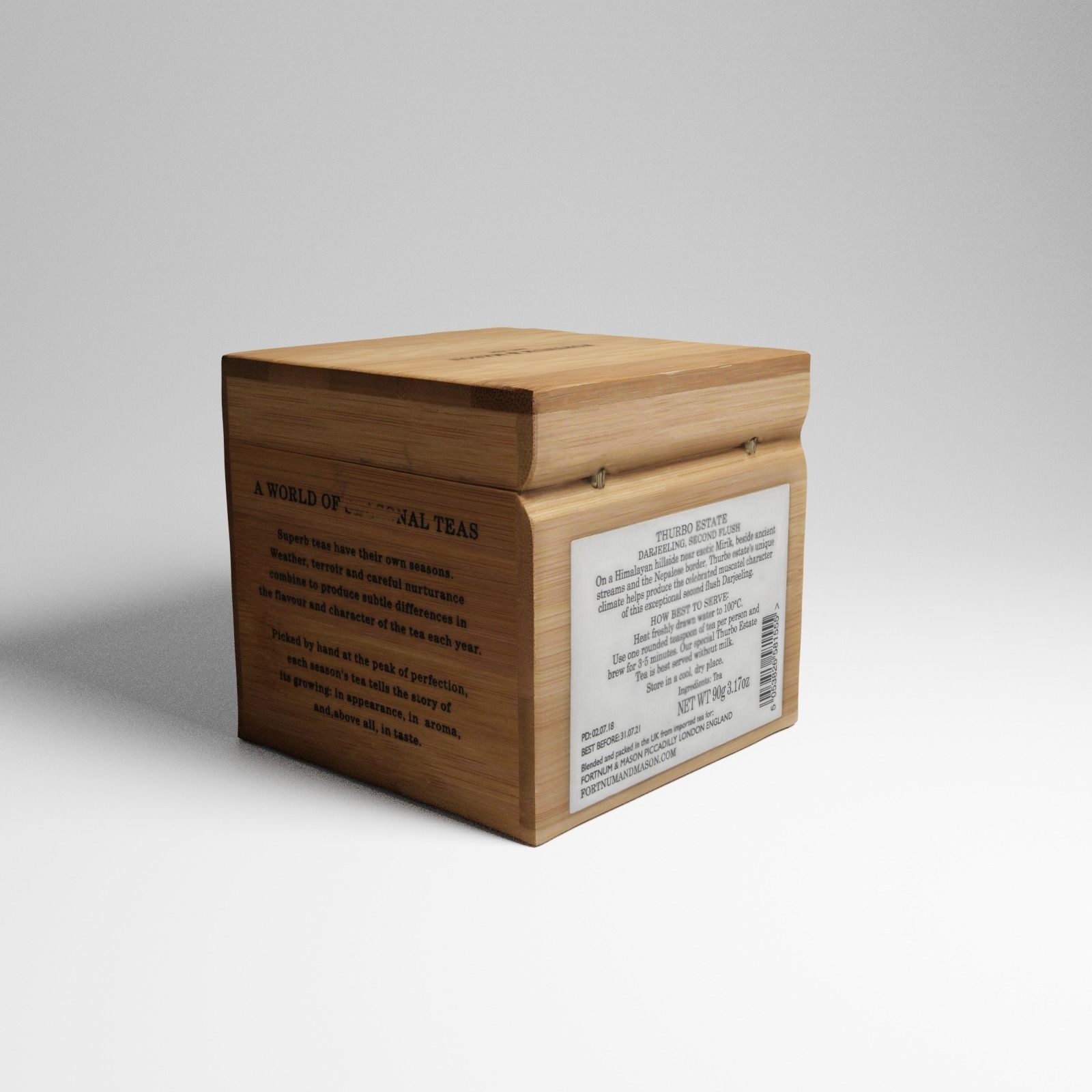 Box of Darjeeling Tea from Harrods 3d scan 3D model_12