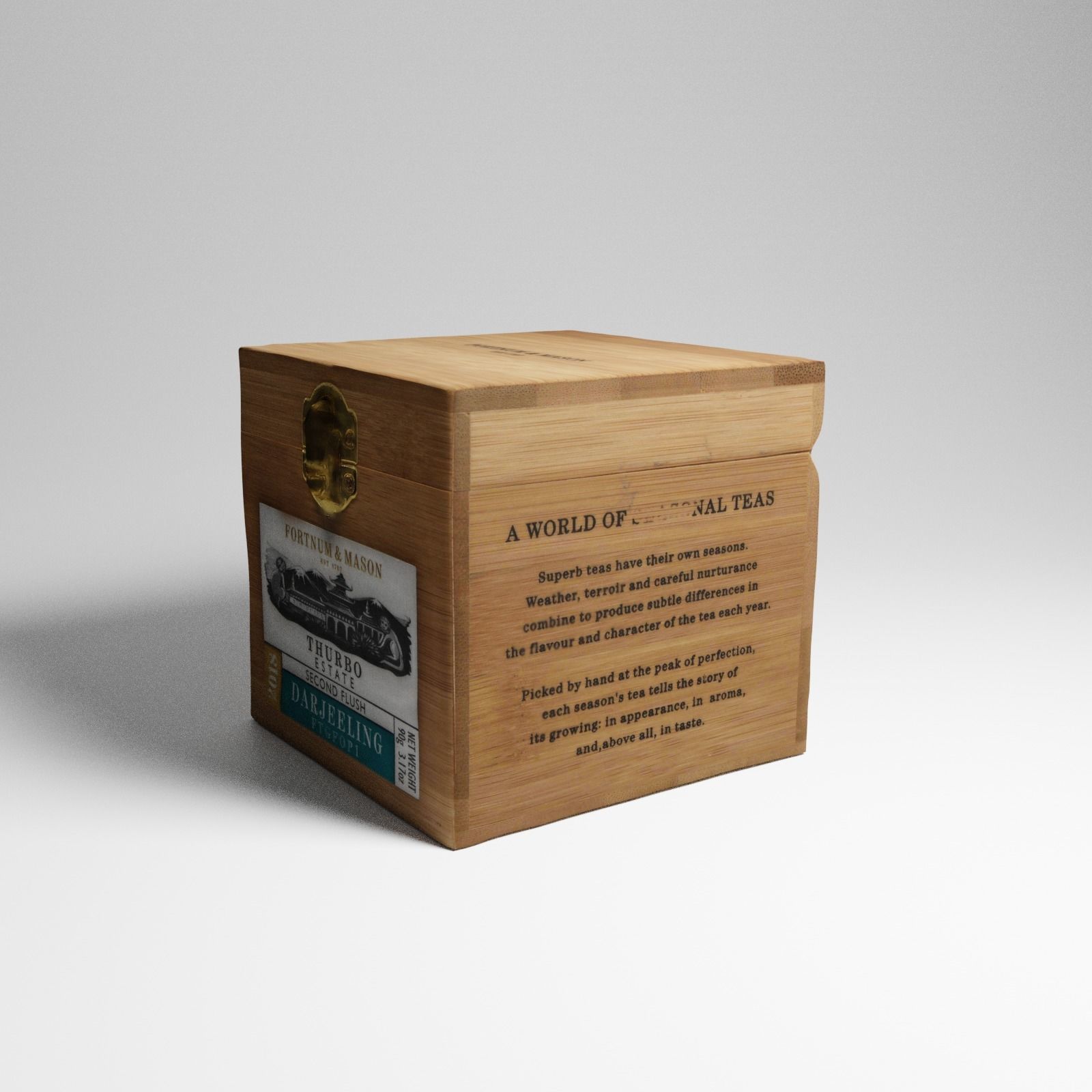 Box of Darjeeling Tea from Harrods 3d scan 3D model_21