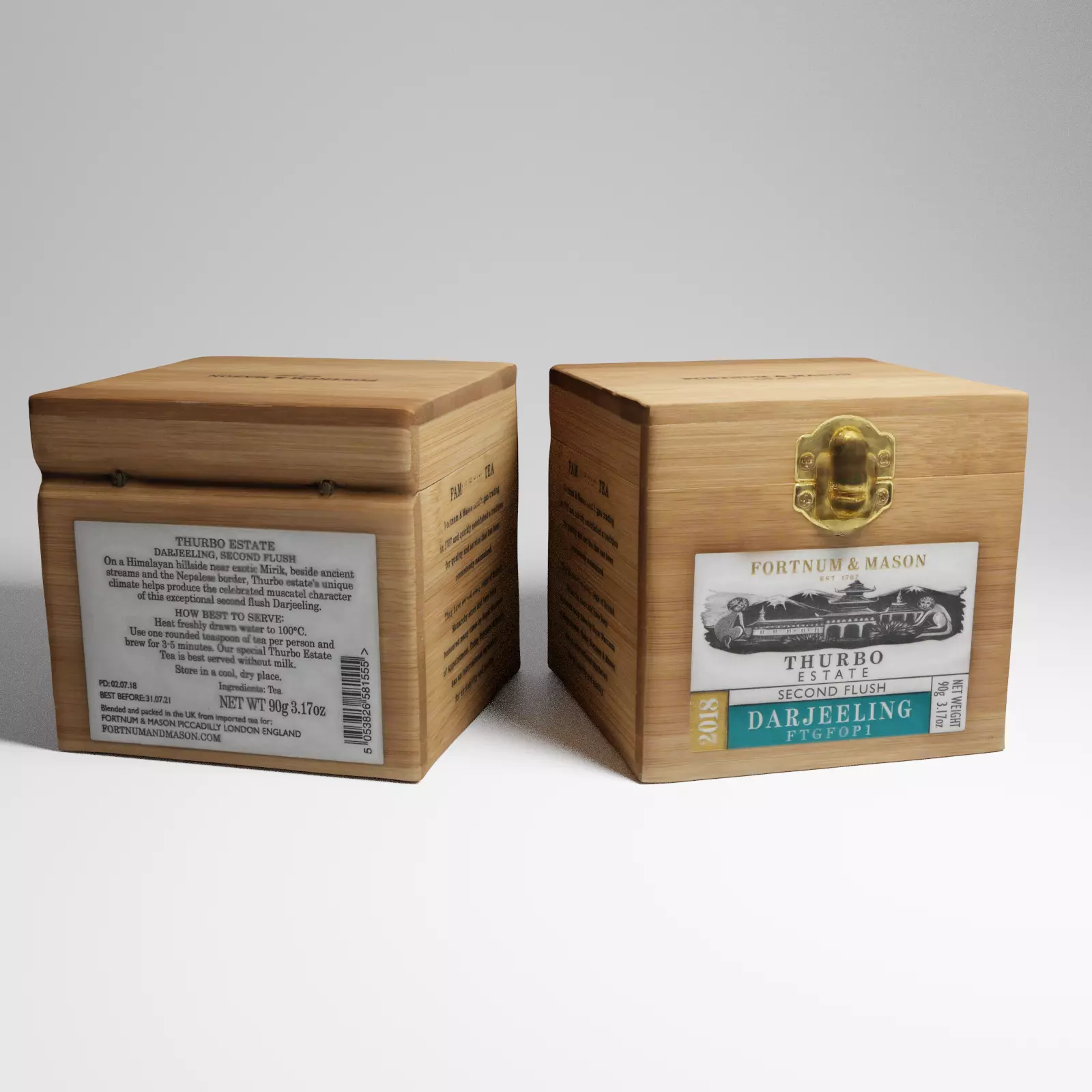 Box of Darjeeling Tea from Harrods 3d scan 3D model_0