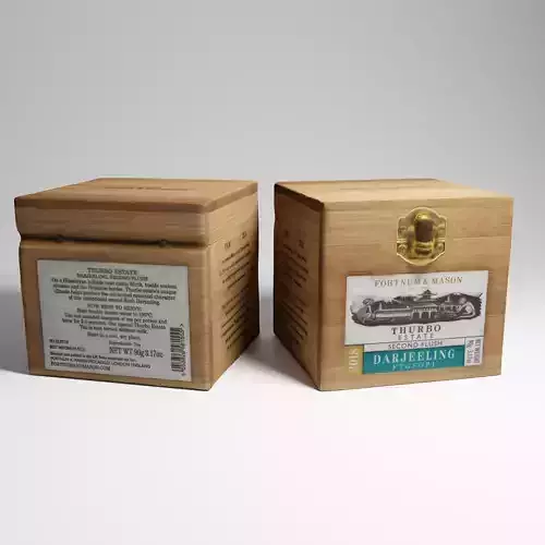 Box of Darjeeling Tea from Harrods 3d scan