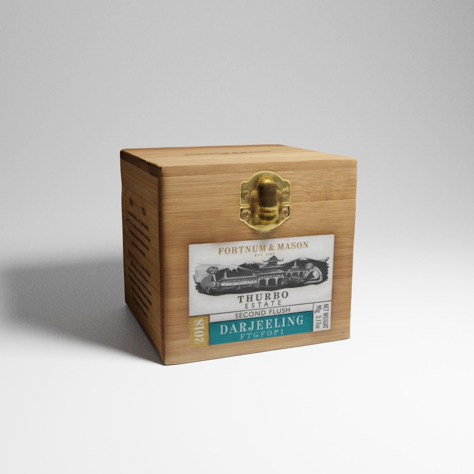 Box of Darjeeling Tea from Harrods 3d scan 3D model_5