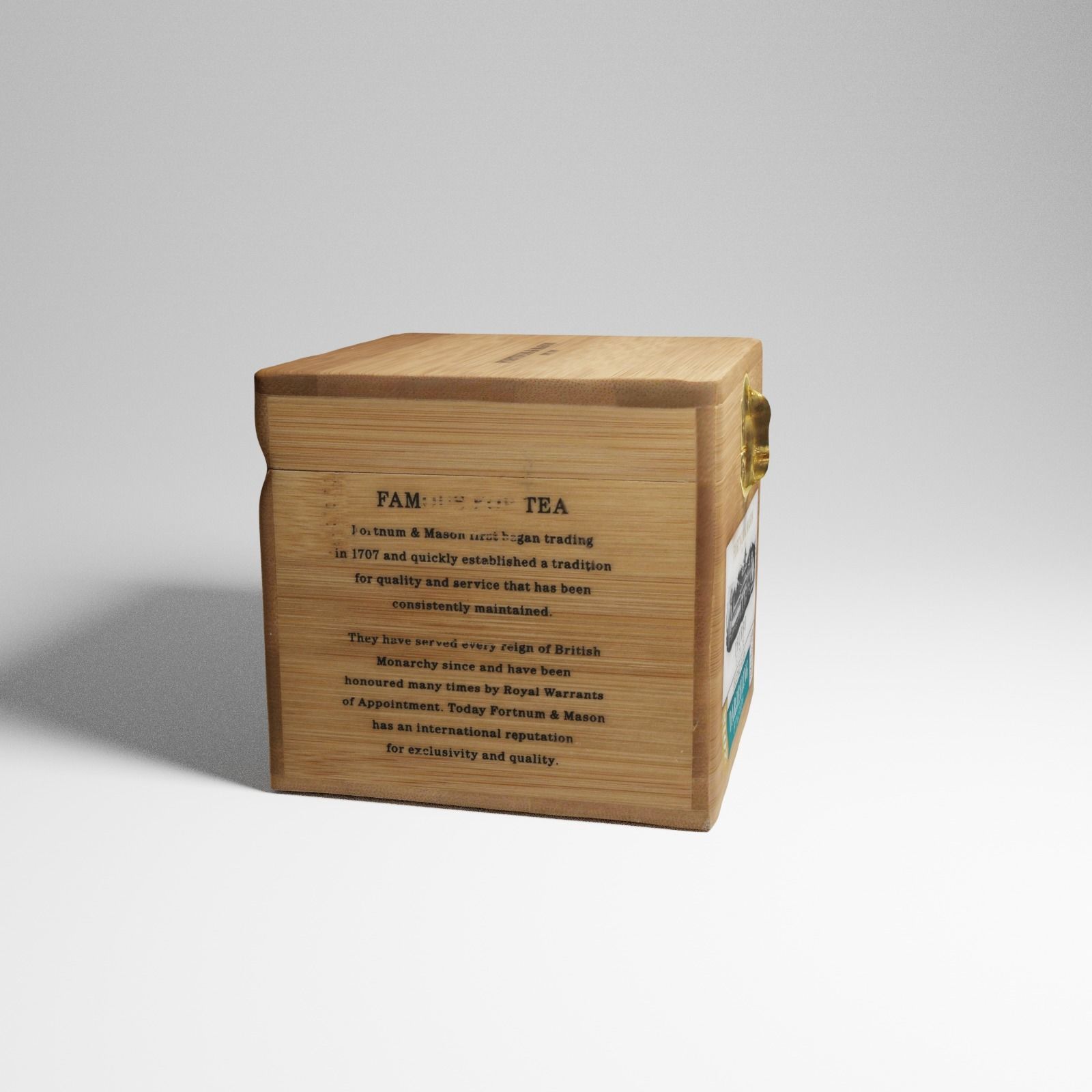 Box of Darjeeling Tea from Harrods 3d scan 3D model_9