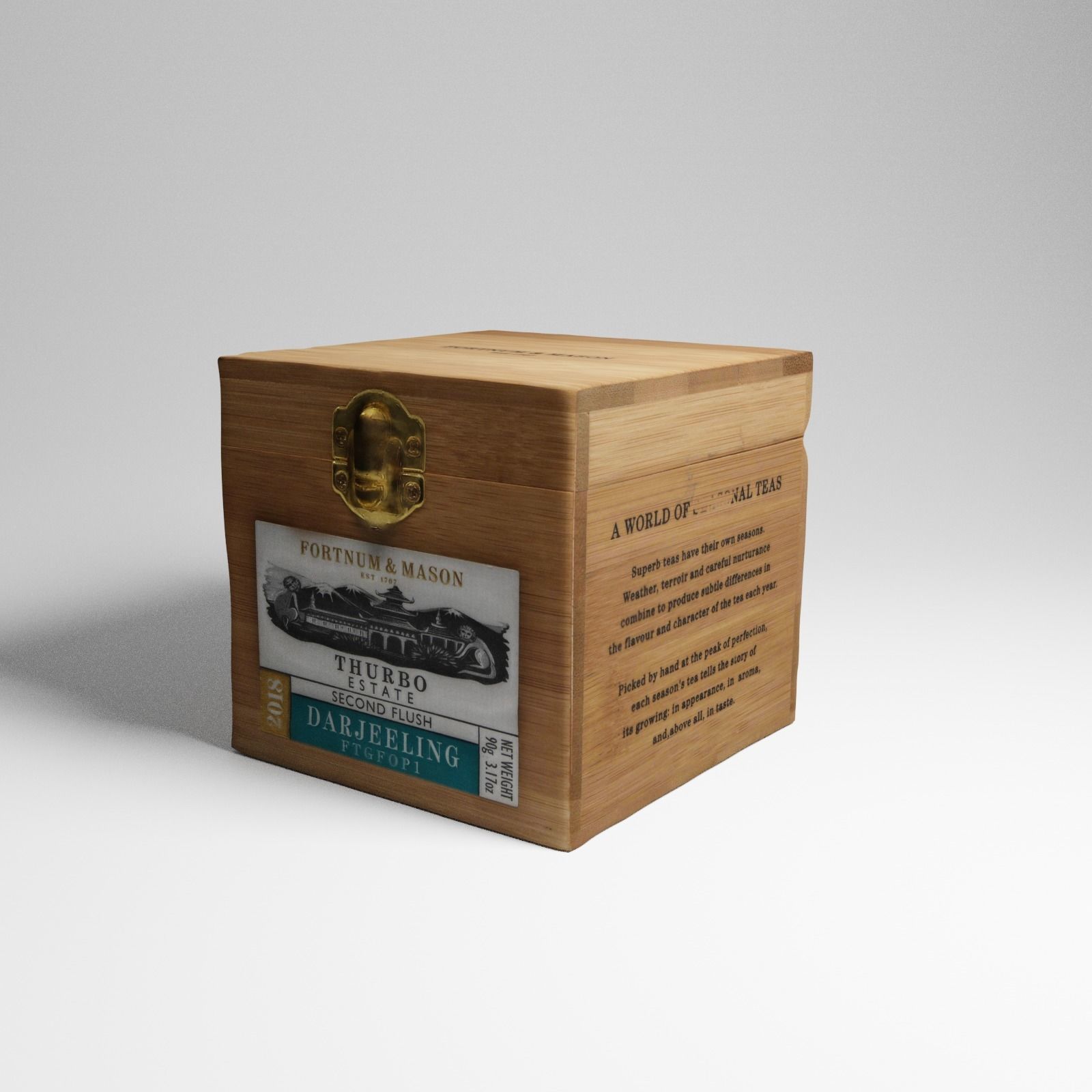Box of Darjeeling Tea from Harrods 3d scan 3D model_22