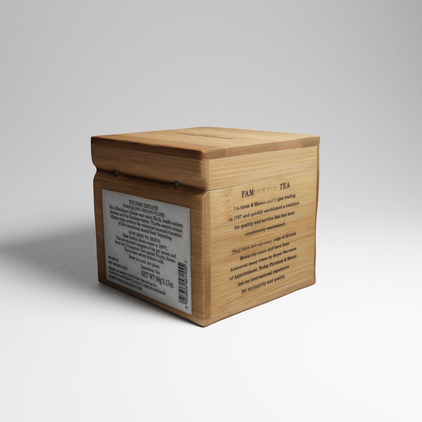 Box of Darjeeling Tea from Harrods 3d scan 3D model_13