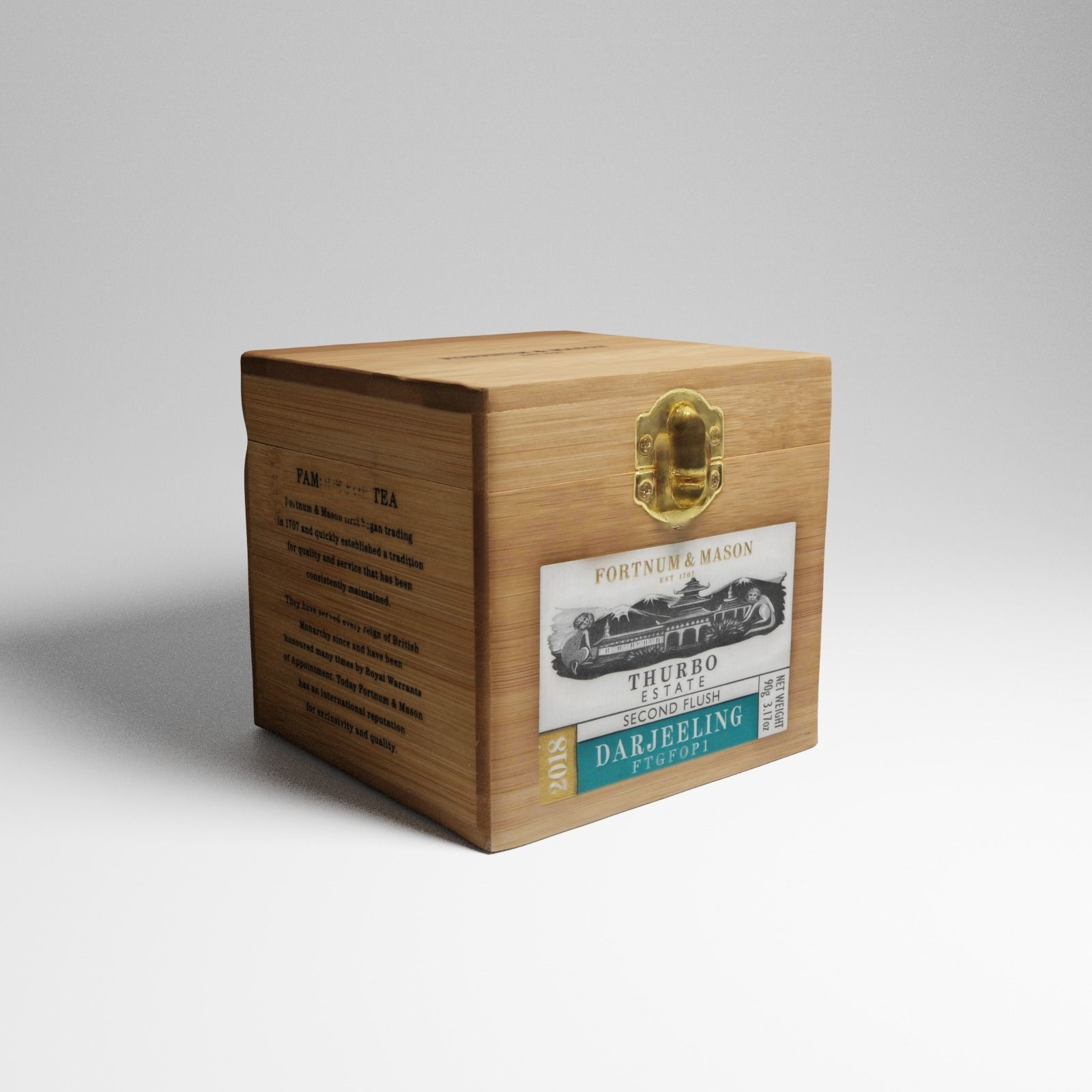 Box of Darjeeling Tea from Harrods 3d scan 3D model_7