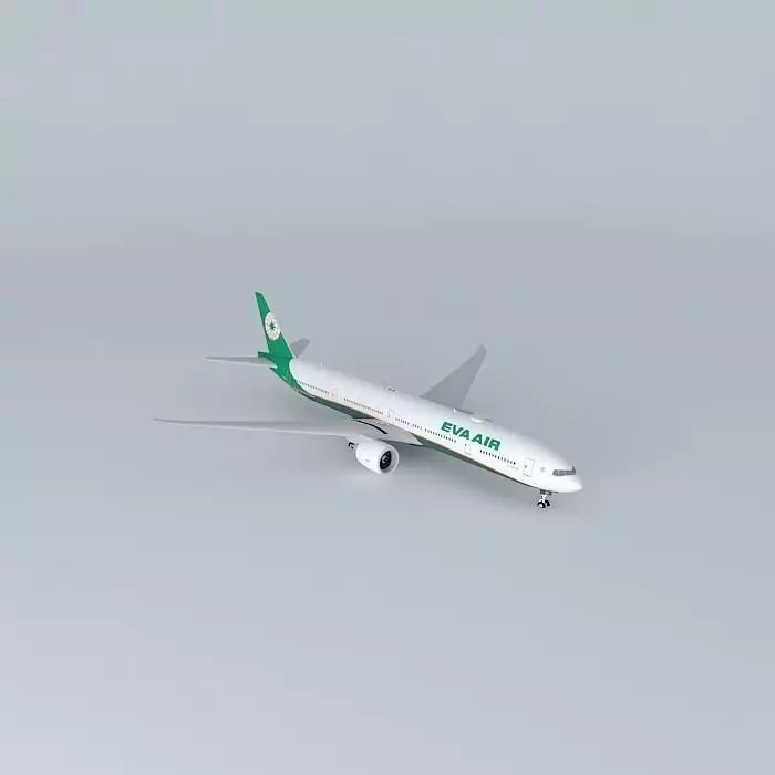 Eva Air Boeing 777 35E ER B 16725 New Livery 2015 Wi-Fi Dome Free 3D model
