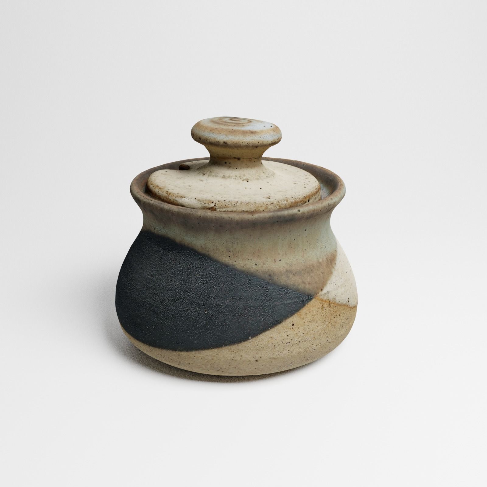 Vintage Ceramic Sugar Jar 3d scan 3D model_7