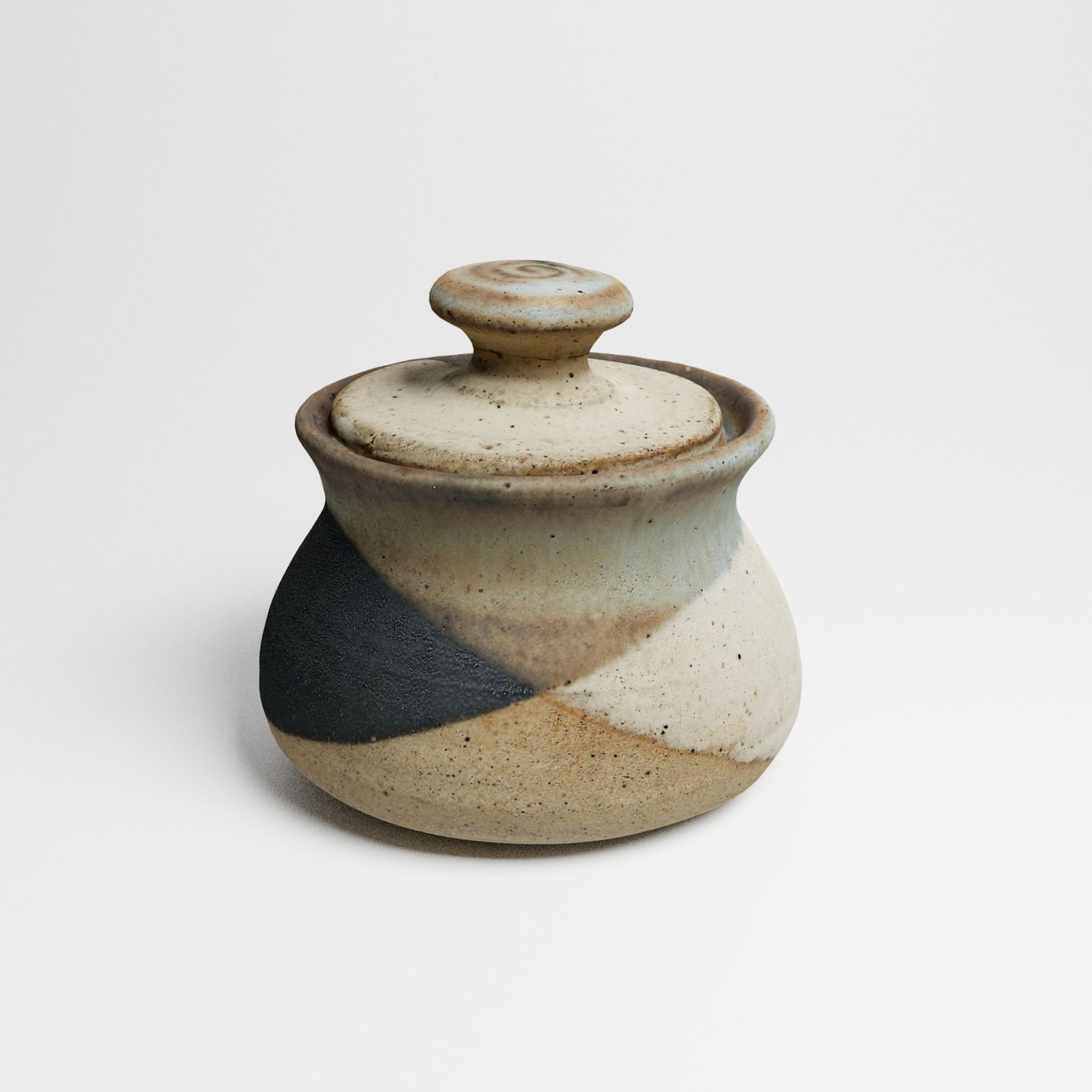 Vintage Ceramic Sugar Jar 3d scan 3D model_5