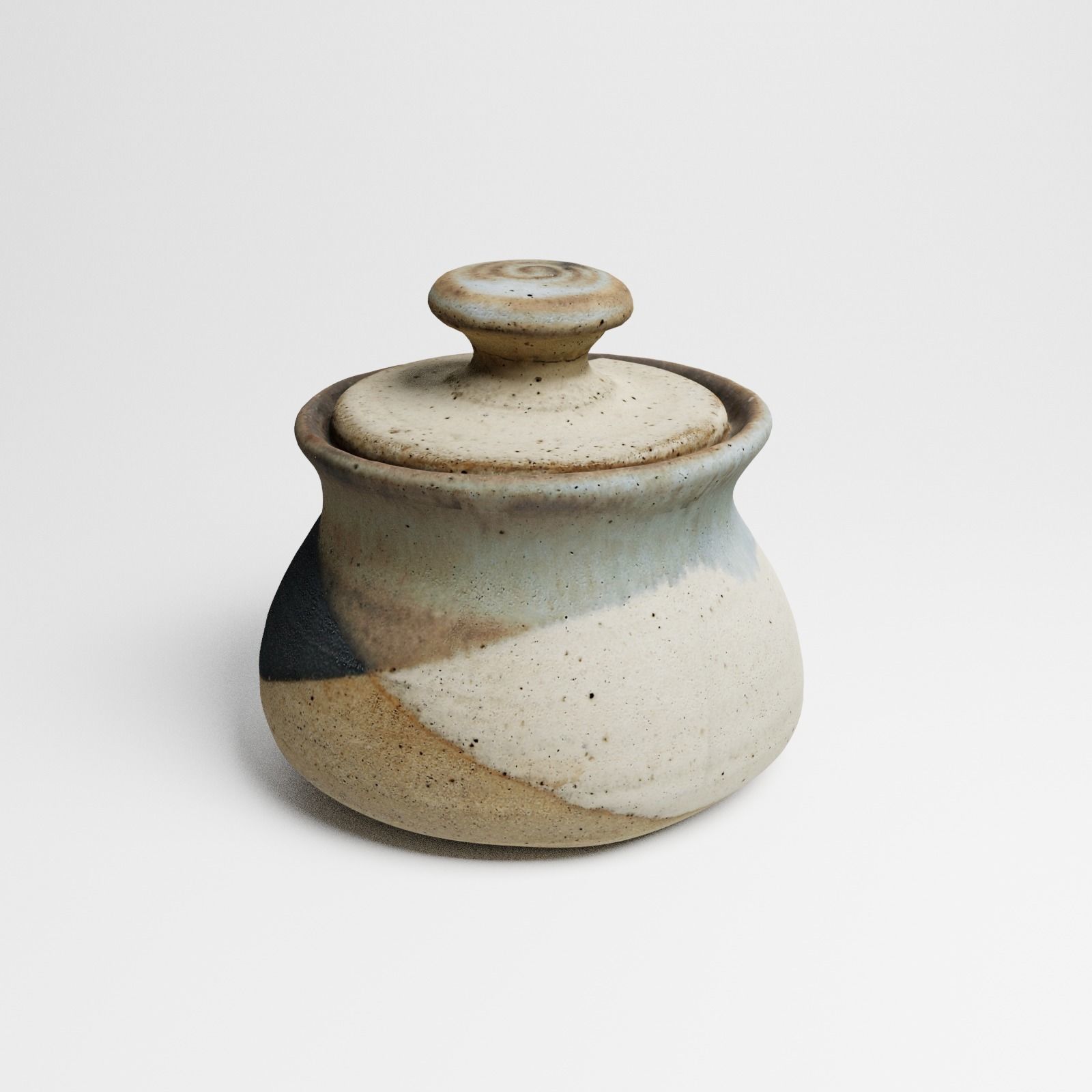 Vintage Ceramic Sugar Jar 3d scan 3D model_23