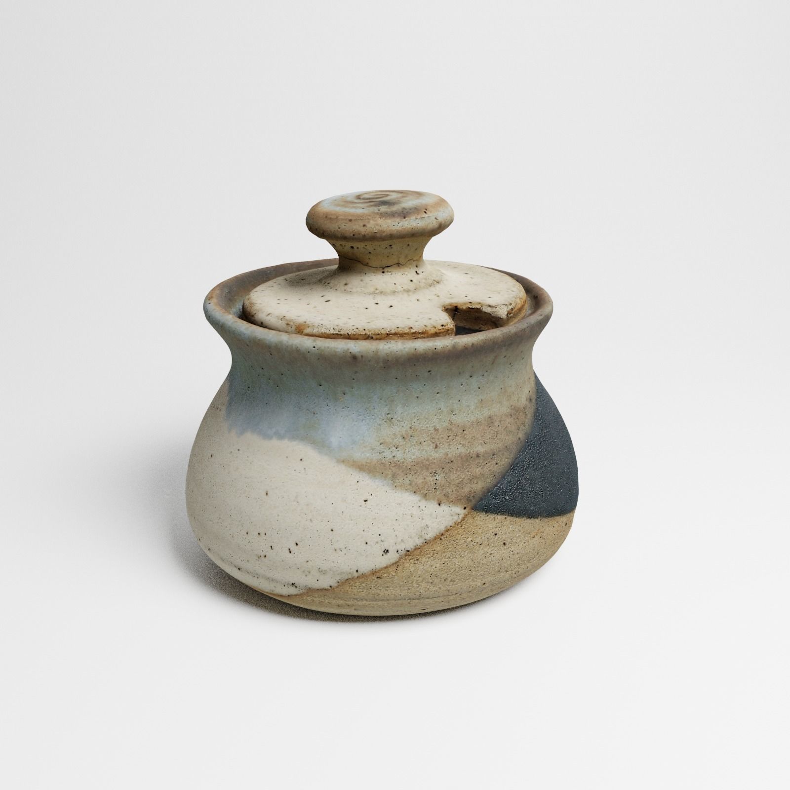 Vintage Ceramic Sugar Jar 3d scan 3D model_16