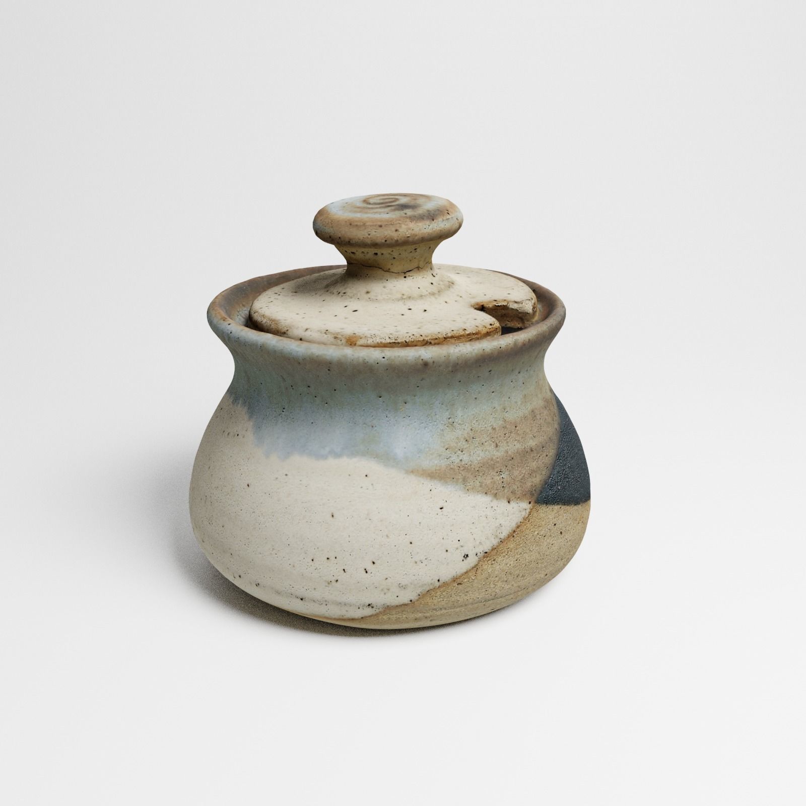 Vintage Ceramic Sugar Jar 3d scan 3D model_17