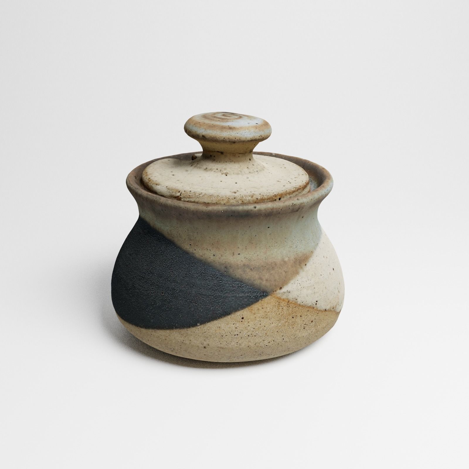 Vintage Ceramic Sugar Jar 3d scan 3D model_6