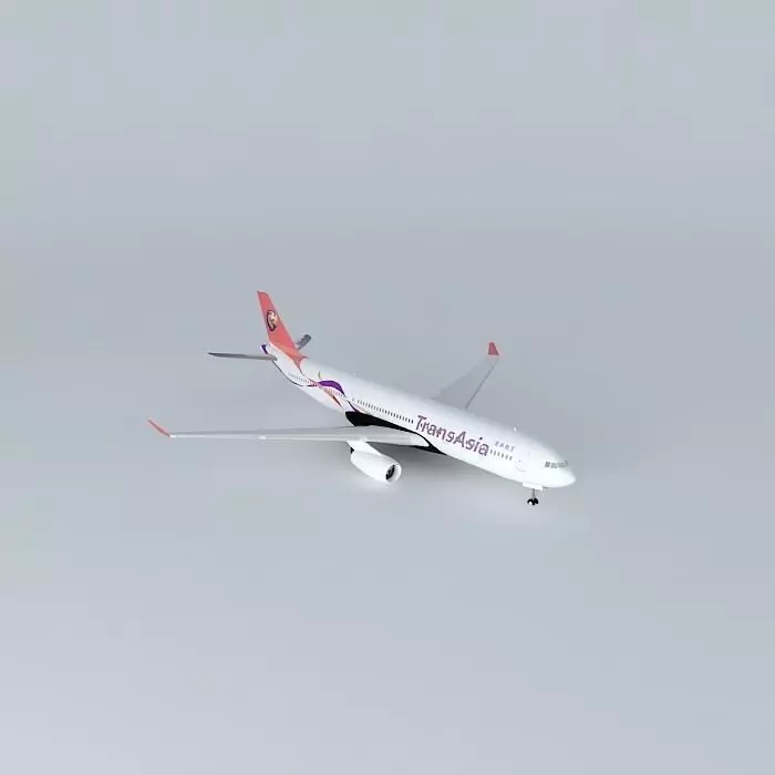 Transasia Airways A330 343E 2013 Free 3D model