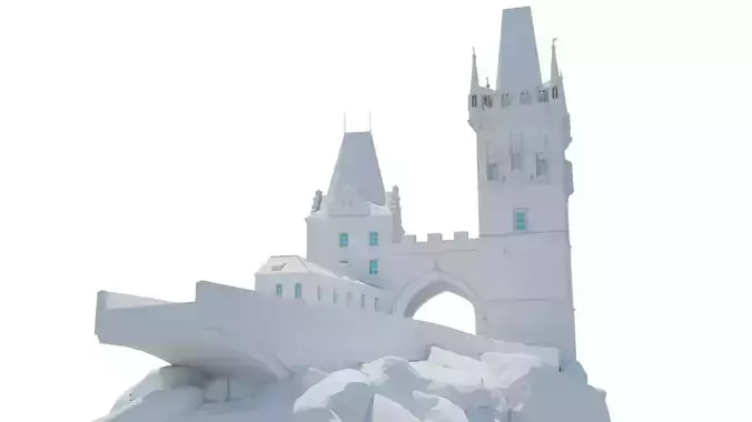 Two towers in Prague 3D print model