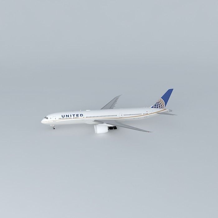 United Airlines Boeing 787 9 Dreamliner N27958 2015 Wi-Fi Dome Free 3D model_2