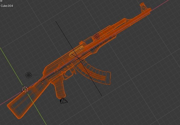Ak-47 rifle 3D model_3