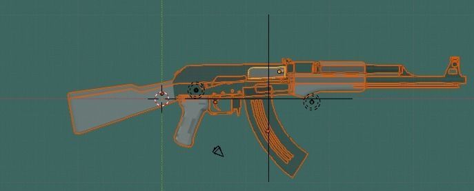 Ak-47 rifle 3D model_6