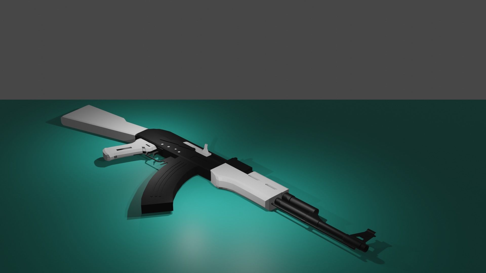 Ak-47 rifle 3D model_2