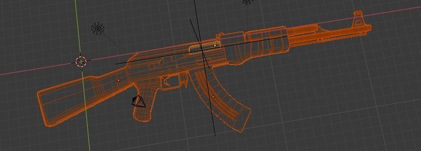 Ak-47 rifle 3D model_4