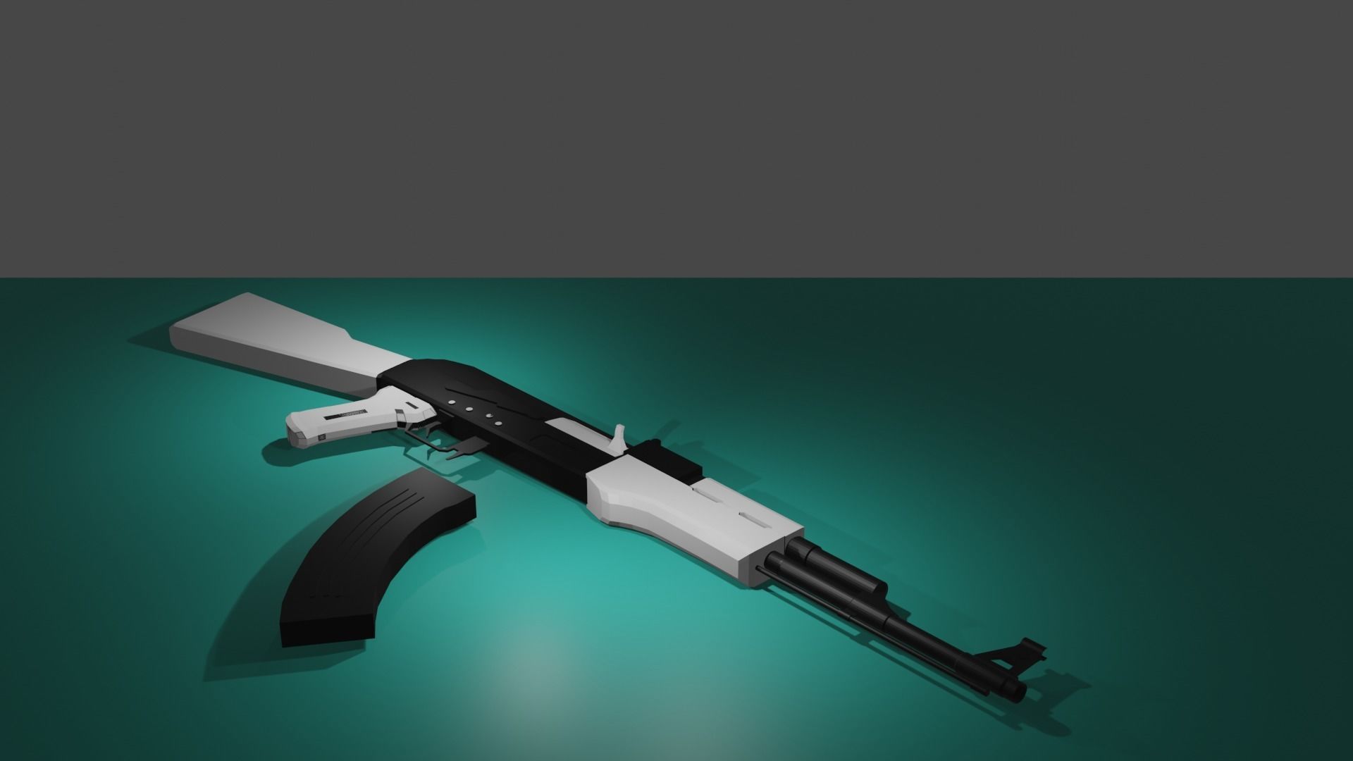 Ak-47 rifle 3D model_1