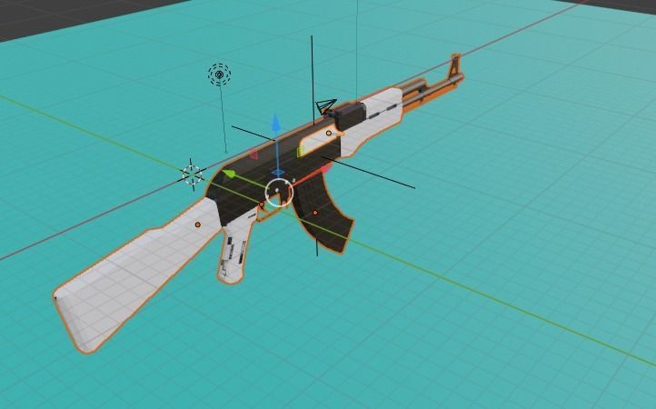 Ak-47 rifle 3D model_8