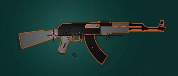 Ak-47 rifle 3D model_5