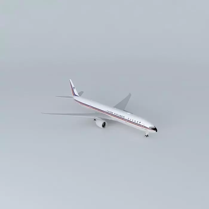 China Airlines Boeing 777 309 Retro Livery B 18008 FictionaL... Free 3D model
