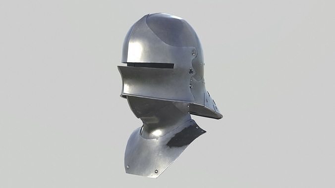 Medieval Sallet Helmet 02 Low-poly 3D model
