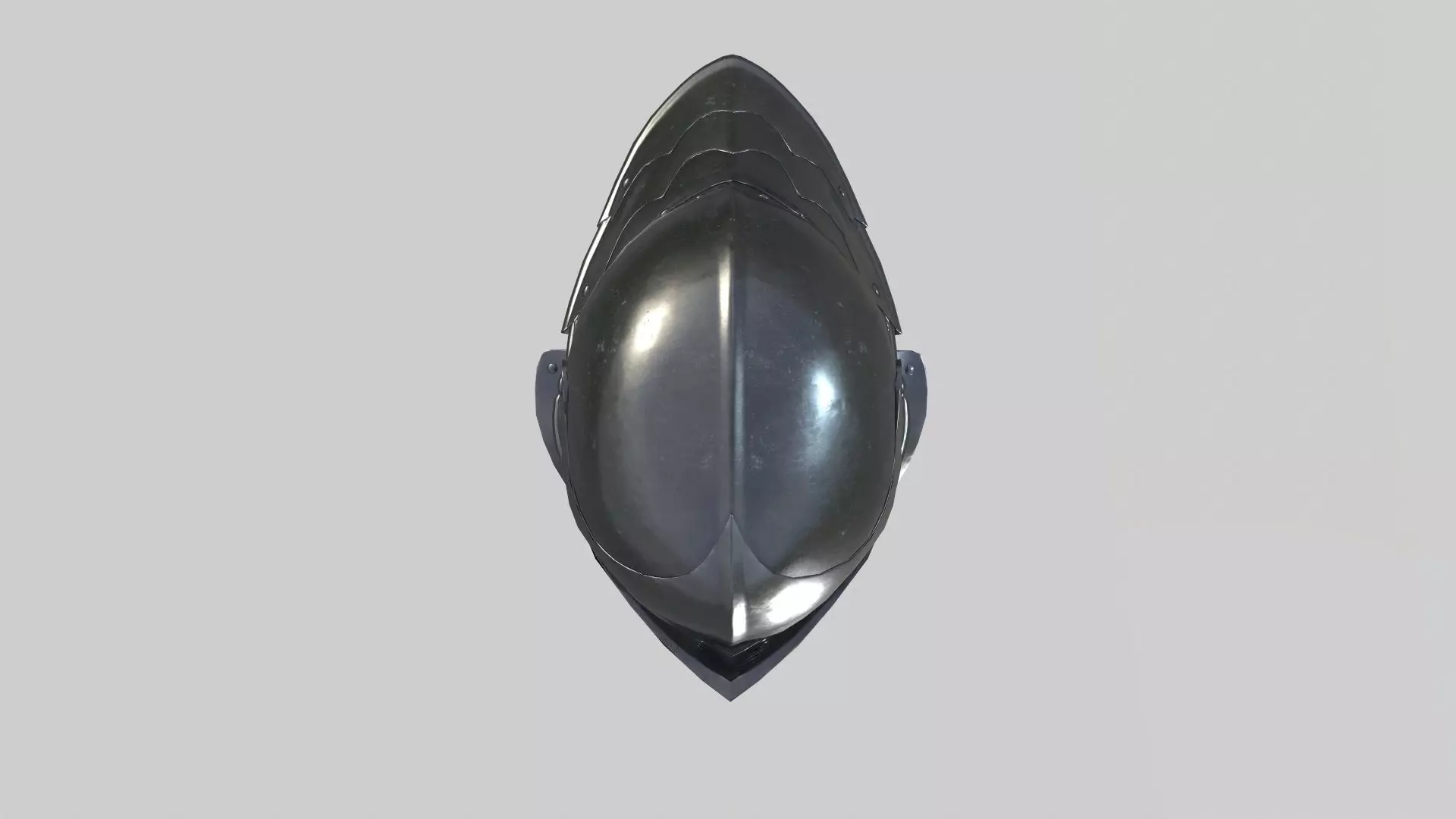 Medieval Sallet Helmet 02 Low-poly 3D model_4