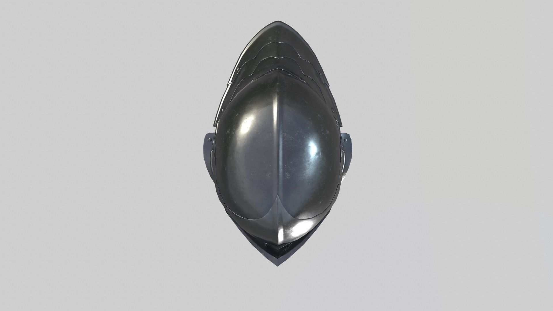 Medieval Sallet Helmet 02 Low-poly 3D model_23