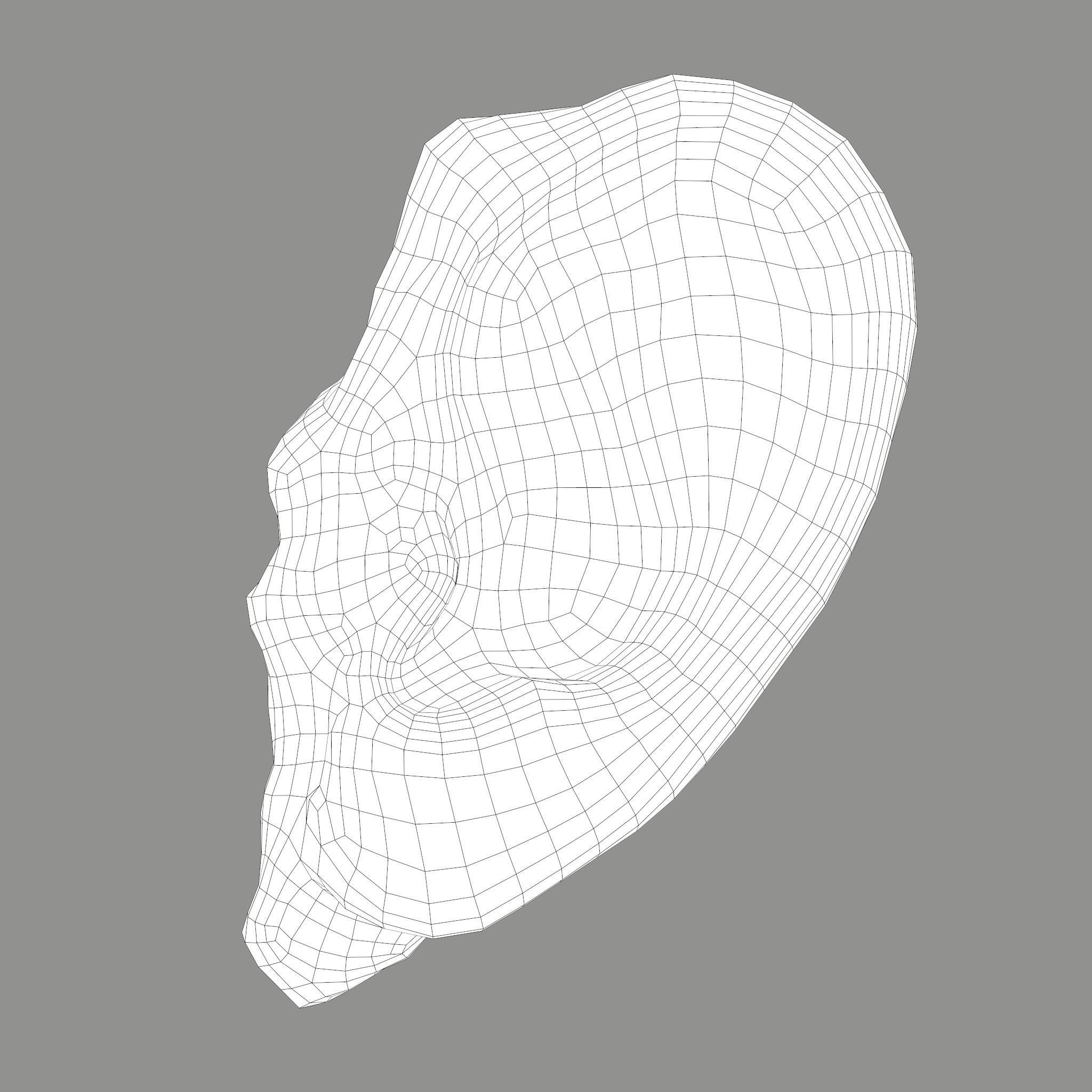 Ear Fake Severed Ear Horror  Low-poly 3D model_47