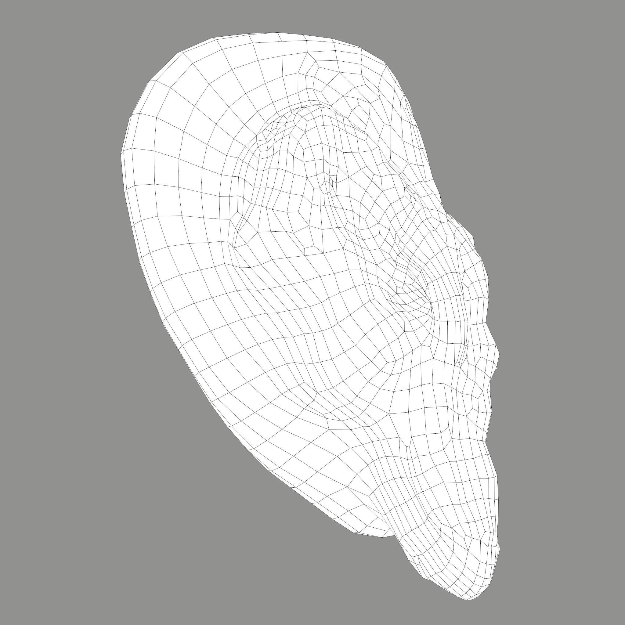 Ear Fake Severed Ear Horror  Low-poly 3D model_35