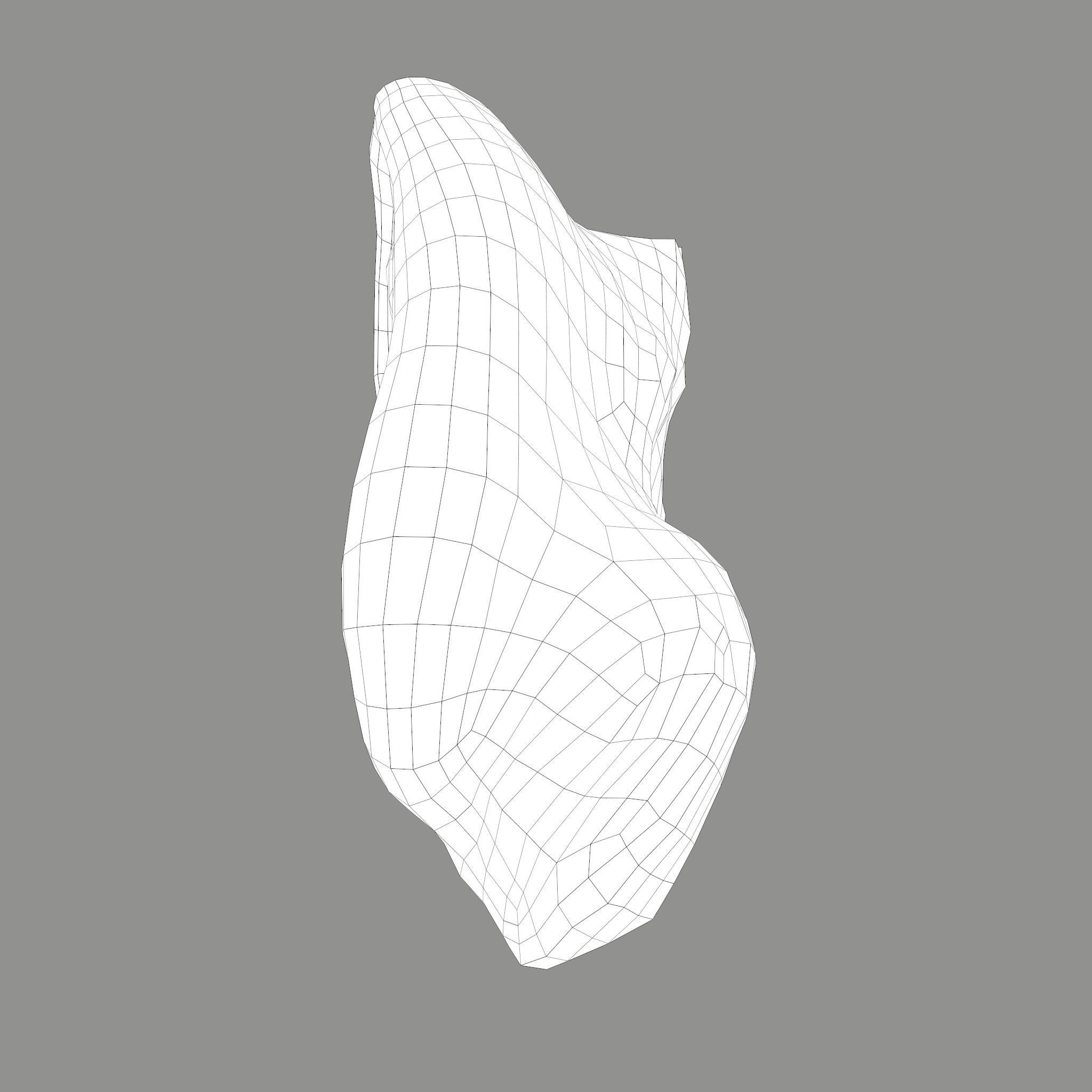 Ear Fake Severed Ear Horror  Low-poly 3D model_37