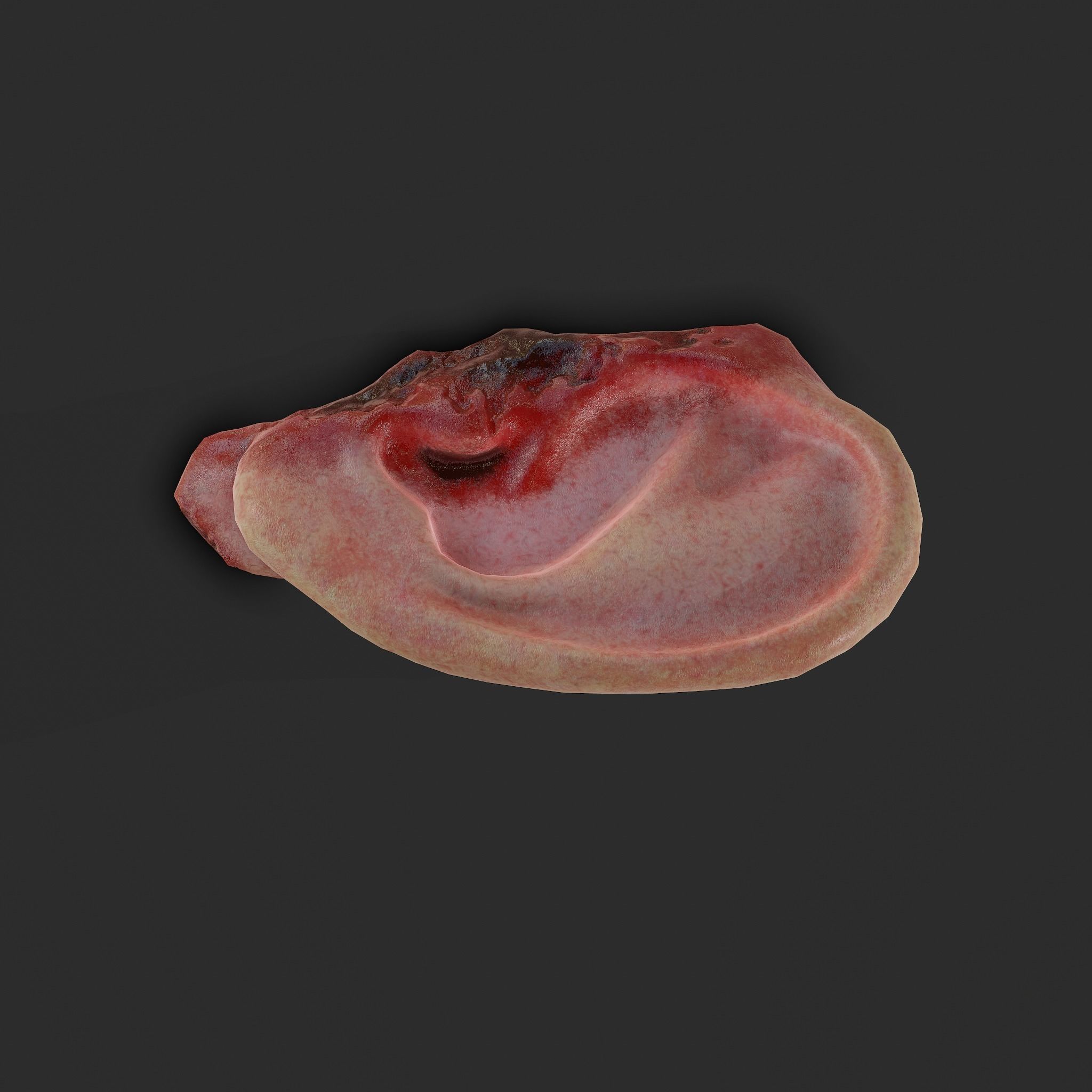 Ear Fake Severed Ear Horror  Low-poly 3D model_4