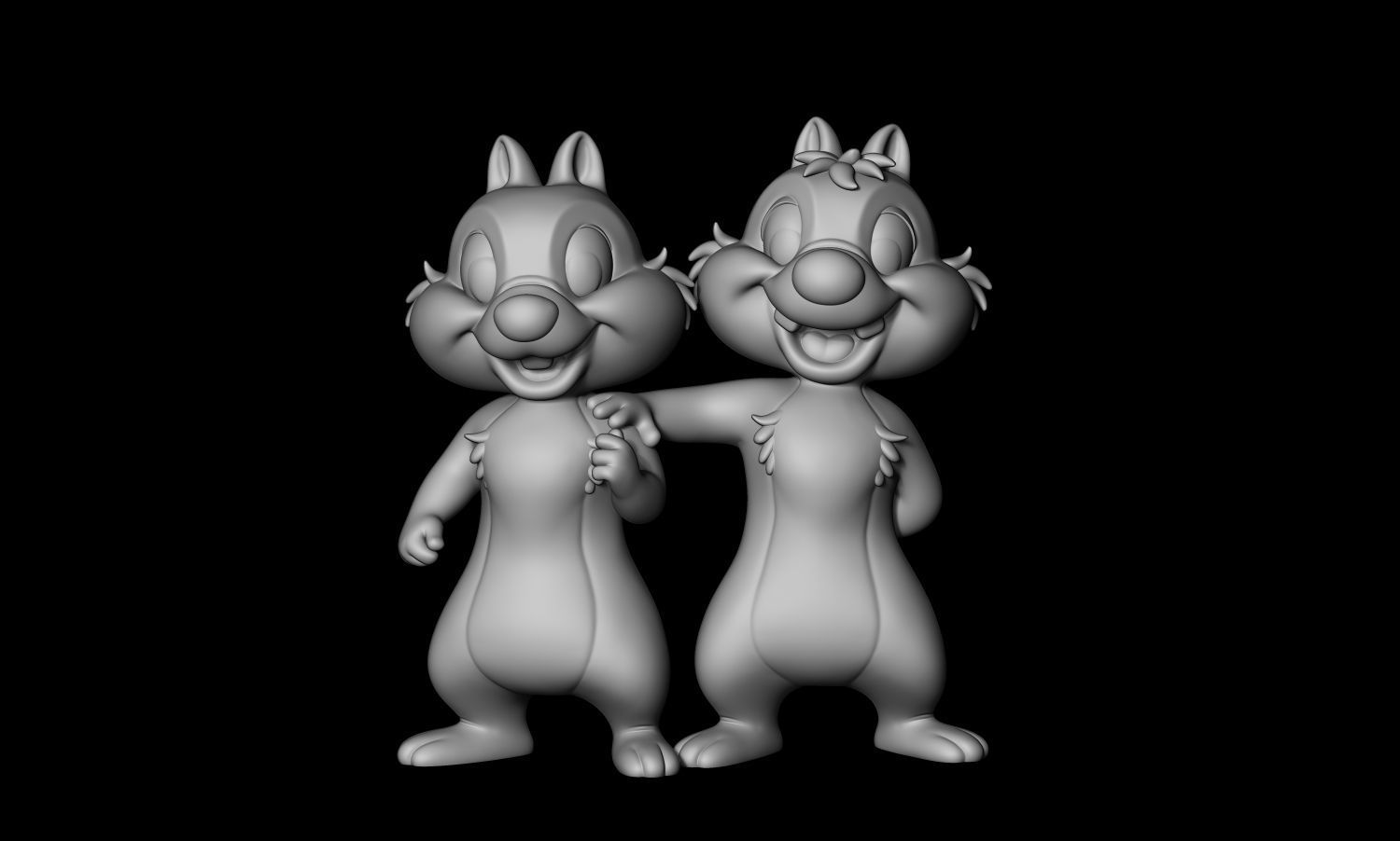 Chip and Dale 3D print model_32