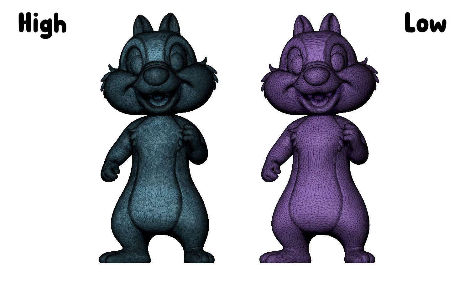 Chip and Dale 3D print model_34