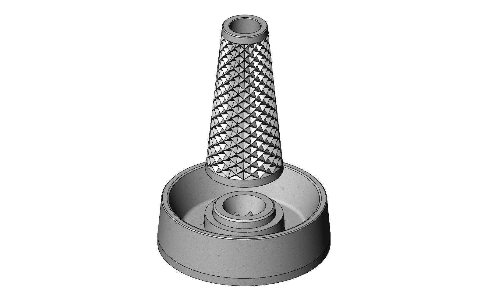 Plant growing pot with water and soil bank 3D print model_6