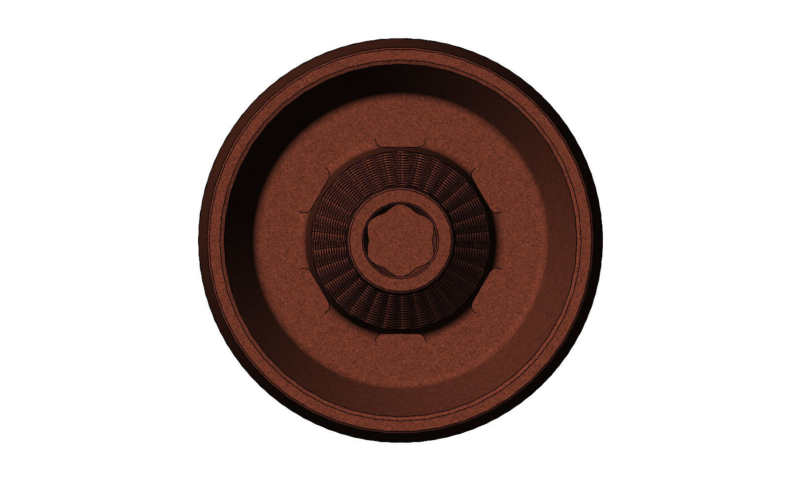 Plant growing pot with water and soil bank 3D print model_2